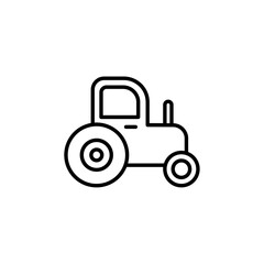 tractor icon Simple thin line stroke vector