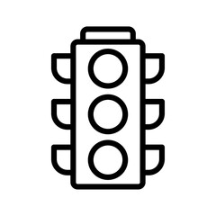 traffic light icon Simple thin line stroke vector