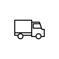 truck icon Simple thin line stroke vector