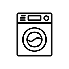 washing machine icon Simple thin line stroke vector