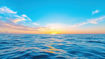 Obraz premium Ocean Sunset Sky Cloudscape Waves Horizon