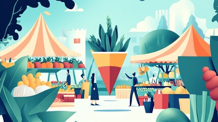 Vibrant Market Day: A Celebration of Local Produce and Community Spirit