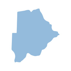 map of Botswana colored icon