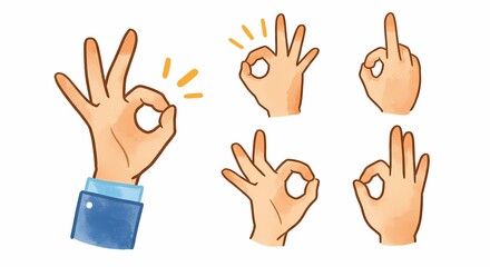 Ok Sign Icon Set - Clean, Modern Approval Icons for UI/UX, Web, and Mobile Design - Versatile Vector Graphics for Digital Projects