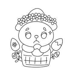 Easter festival, Springs, season, easter, flower, art, holiday, spring, design, decoration, celebration, element, cute, outline, doodle