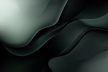 Background abstract curve flat and plain illustration color gradient, black, grey, dark green