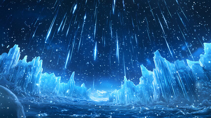 mesmerizing glacier vivid meteor