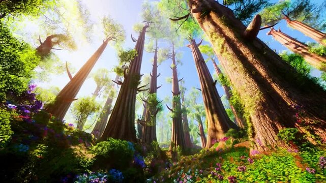 Un bosque florido.