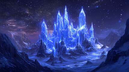 Obraz premium crystal castle ice palace