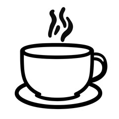 A steaming cup of tea sits on a saucer