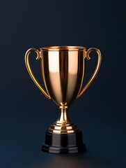 A shiny gold trophy symbolizing achievement and victory in competitive events.