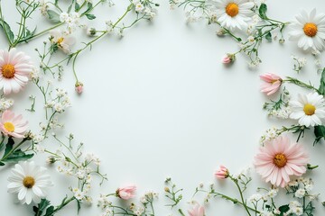frame of flowers