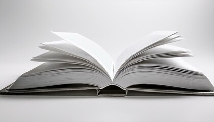 無地の白い背景、シンプルな本が示す静かな休日の読書シーン
