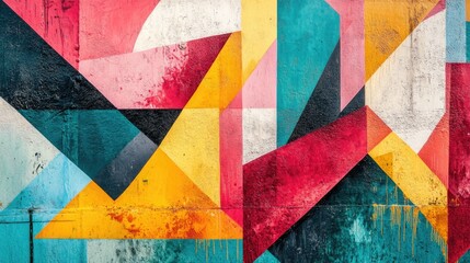Fototapeta premium Colorful Abstract Art Wall