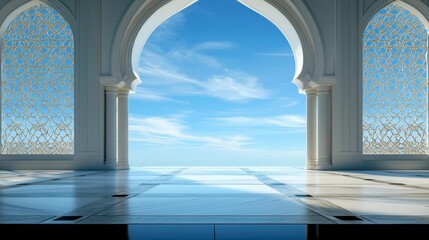 Elegant Archway Opens To Serene Sky View