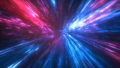 Obraz premium Hyperspace Jump, Nebula Background, Cosmic Travel, VFX
