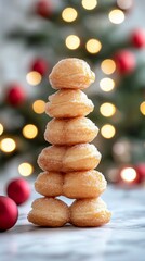 Obraz premium Donut Christmas tree festive treat