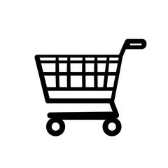 Simple Black Outline Shopping Cart Icon