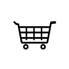 Shopping Cart Icon A Simple Line Drawing