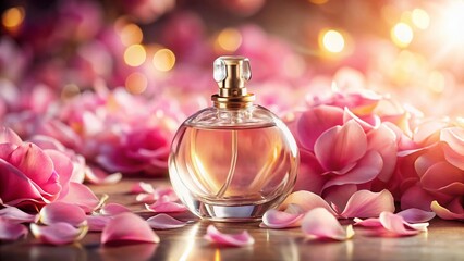 Pink Petals & Perfume: Elegant Fragrance Stock Photo