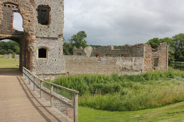 Baconsthorpe, Norfolk, United Kingdom, July 6, 2020. Views from Baconsthorpe Castle