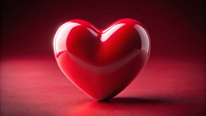 Obraz premium Red Heart, High Depth of Field, Valentine's Day, Love Symbol, Romantic Background