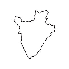 Obraz premium map of Burundi line icon