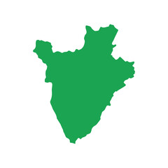 map of Burundi green icon