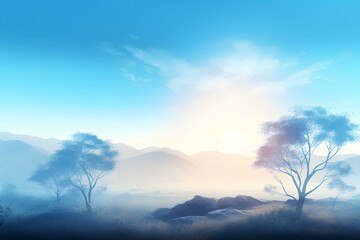 sunrise in the mountains