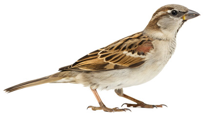 sparrow side view isolated on transparent background png