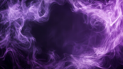 Abstract purple energy swirls frame design. Silken Mist Spirits. Illustration