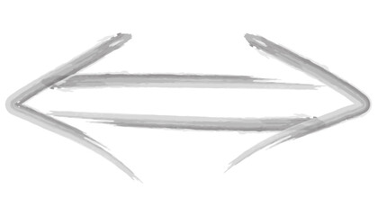 黒色の双方向二本矢印の水彩イラスト1