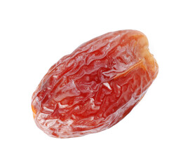 One tasty dried date isolated on white