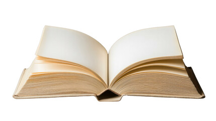 Obraz premium Open book with blank pages on transparent background