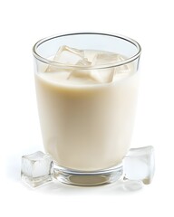 Refreshing Glass of Iced Milk: Cool, Creamy Delight!