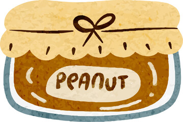 Cute Fruit Jam Illustration. Preserved Food