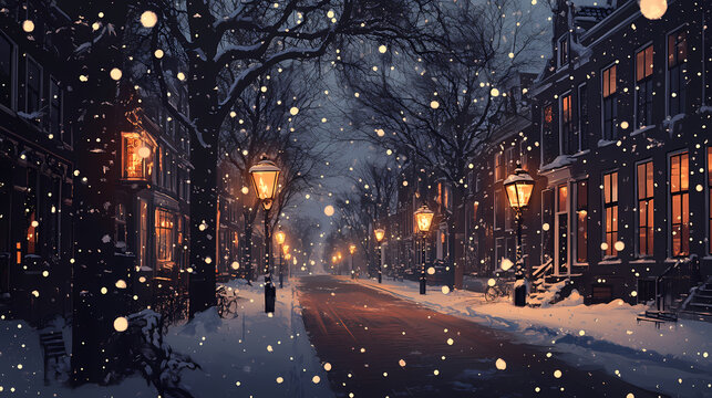 snowy night uriel netherlands