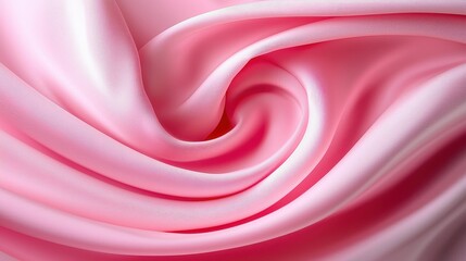 Obraz premium Pink Silk Fabric Swirls Softly Draped