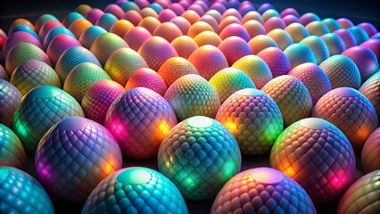 Stylish Gradient Easter Egg Night Photography Print -  Elegant Pastel Colors