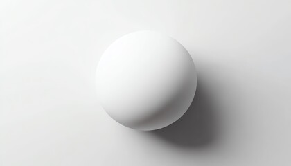 Realistic white stress ball mockup, topside perspective, soft matte texture, subtle lighting and shadows, highdefinition render, minimalist design