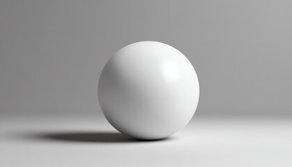 Realistic white stress ball mockup, topside perspective, soft matte texture, subtle lighting and shadows, highdefinition render, minimalist design