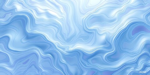 Cool soft dreamy atmosphere, swirling metallic patterns reminiscent of liquid marble, delicate intricate lines, depth, texture