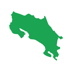 map of Costa Rica green icon
