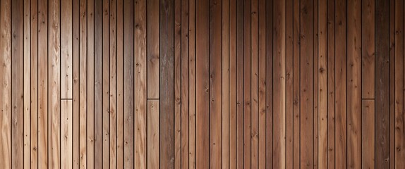 Obraz premium vertical wooden slat wall, showcasing a natural and rustic aesthetic.