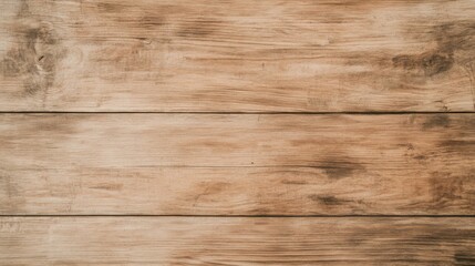 Fototapeta premium Wooden plank surface background, top view, natural light, design element