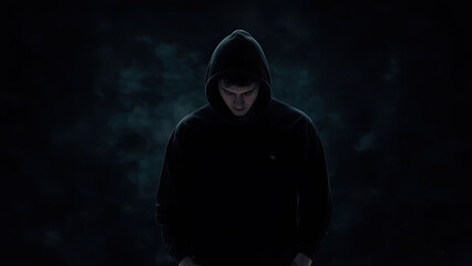 scary man in the dark generative ai