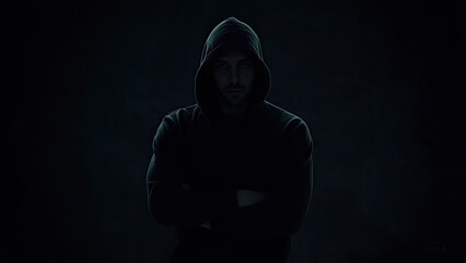 scary man in the dark generative ai