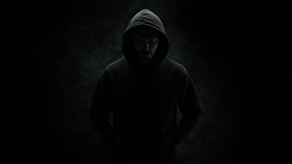 scary man in the dark generative ai