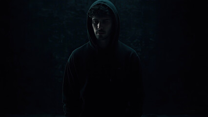 scary man in the dark generative ai