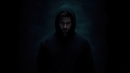 scary man in the dark generative ai